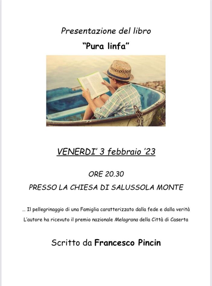 Pura Linfa, a Salussola il libro di Francesco Pincin - Foto Francesco Pincin