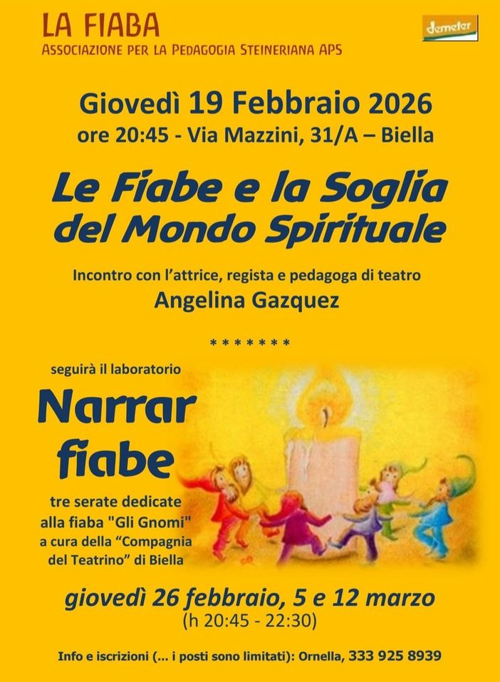 Fiabe, teatro e pedagogia: quattro serate con l’APS La Fiaba