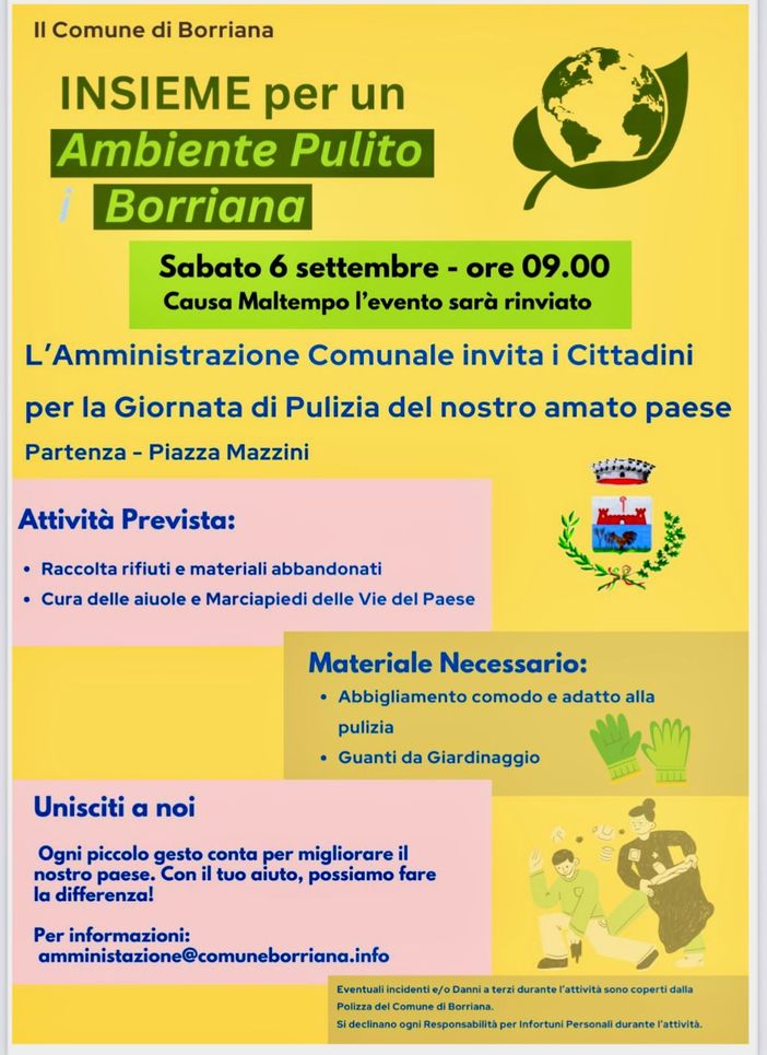 Borriana, 6 settembre 2025: giornata ecologica per un ambiente pulito