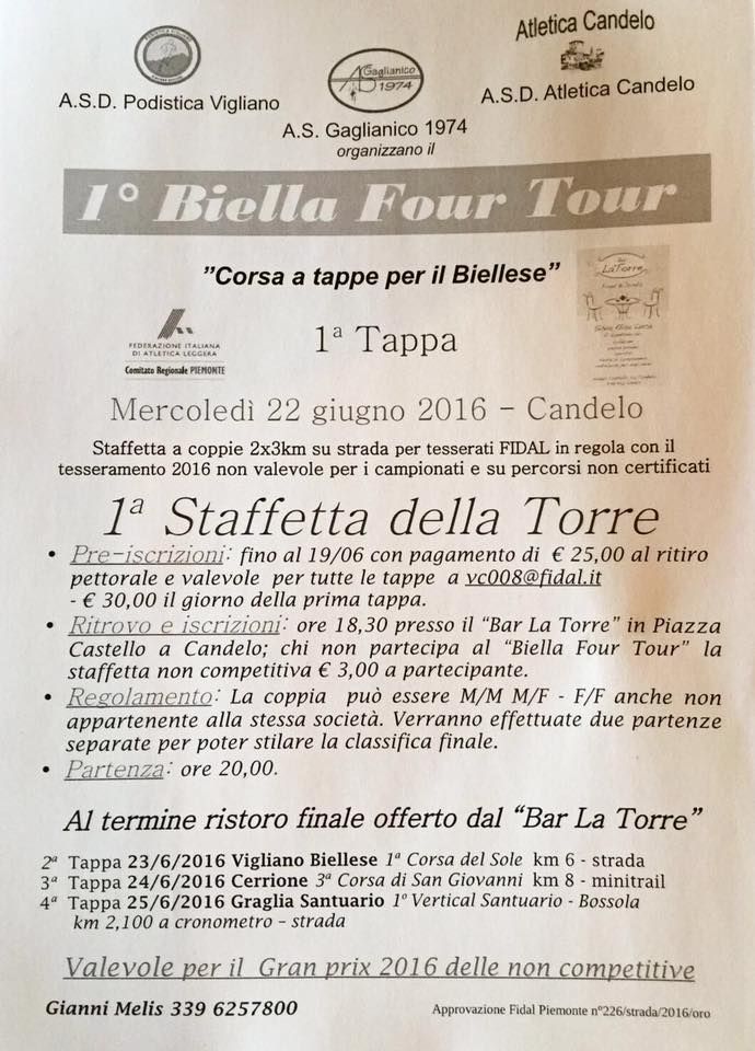 Al via il circuito di corse a tappe Biella Four Tour Al via il circuito di corse a tappe Biella Four Tour