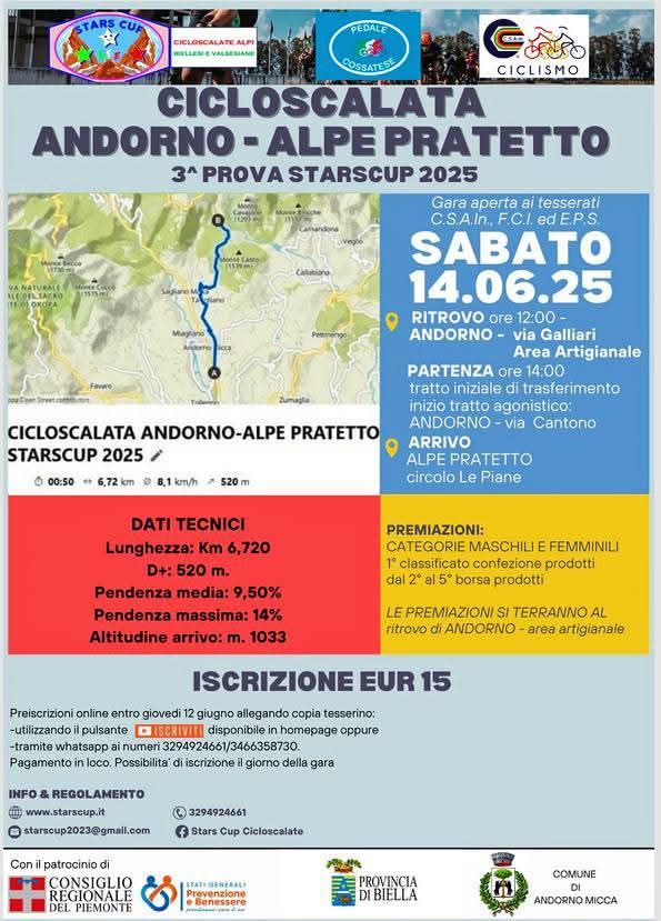 In Valle Cervo arriva la Cicloscalata Andorno - Alpe Pratetto