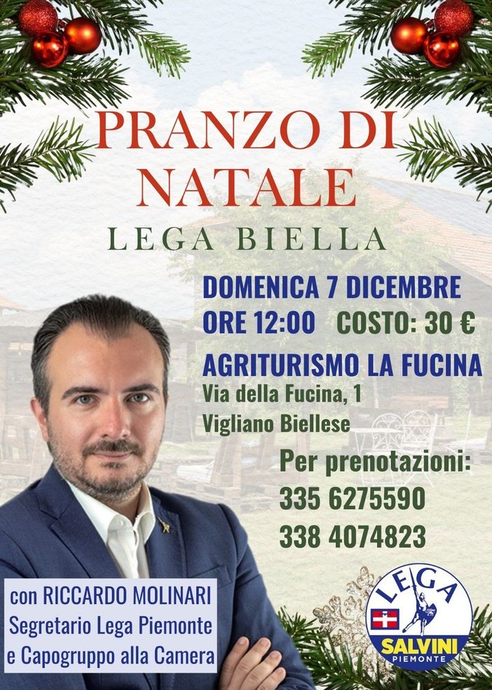 L'Onorevole Molinari al pranzo di Natale della Lega