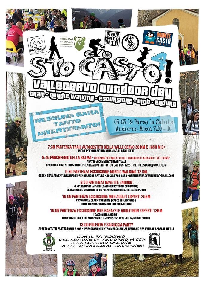 Le corse dal 25 febbraio al 3 marzo, domenica si corre il trail "Sto Casto"