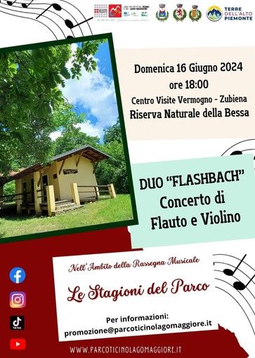 Riserva della Bessa: natura in musica con il Duo flashbach. Riserva della Bessa: natura in musica con il Duo flashbach.