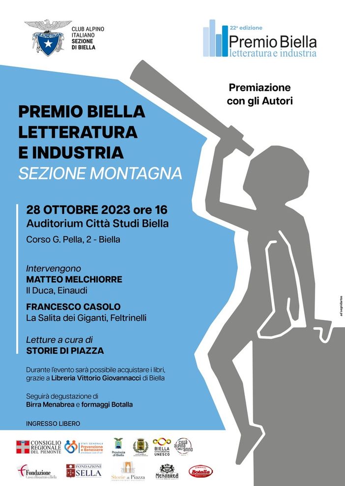 L'anno del 150° anniversario del CAI Biella si chiude con la premiazione del Premio Biella Industria Sezione Montagna