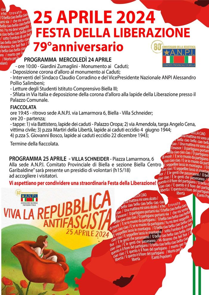 Festa della Liberazione 2024: a Biella le celebrazioni.
