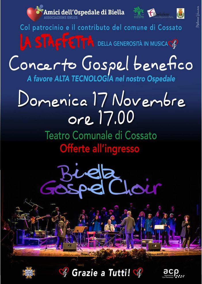 Biella Gospel Choir in concerto benefico a Cossato Biella Gospel Choir in concerto benefico a Cossato