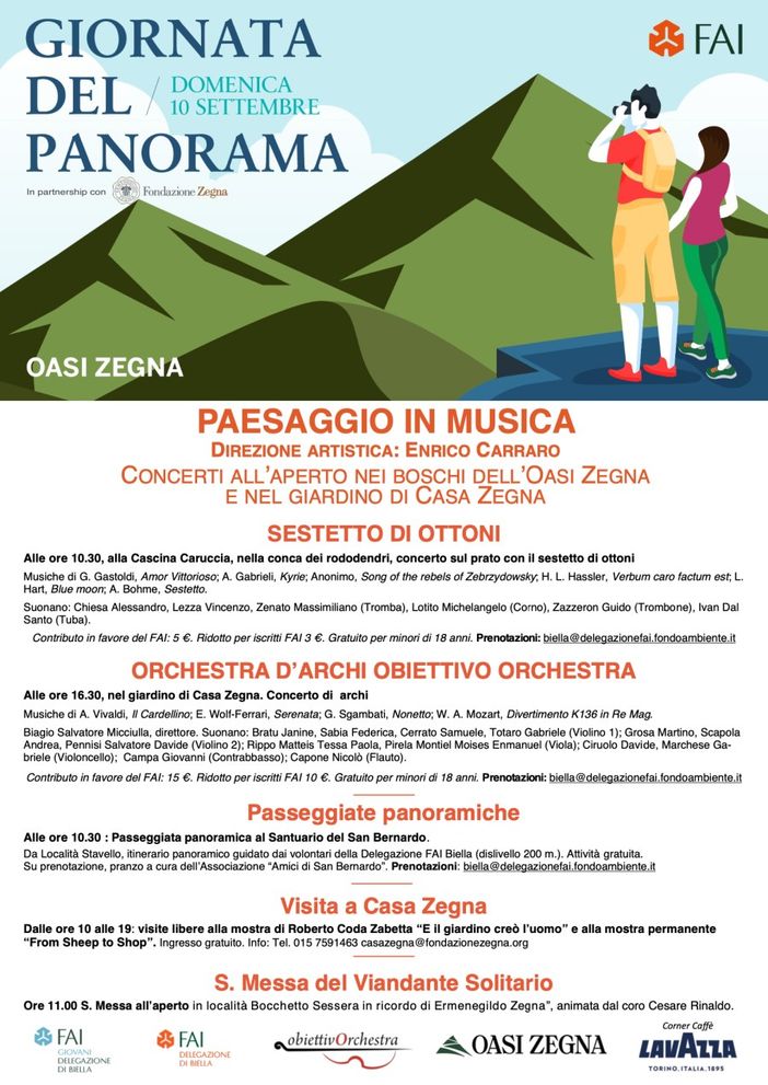 Giornata Nazionale FAI del Panorama, gli eventi all'Oasi Zegna