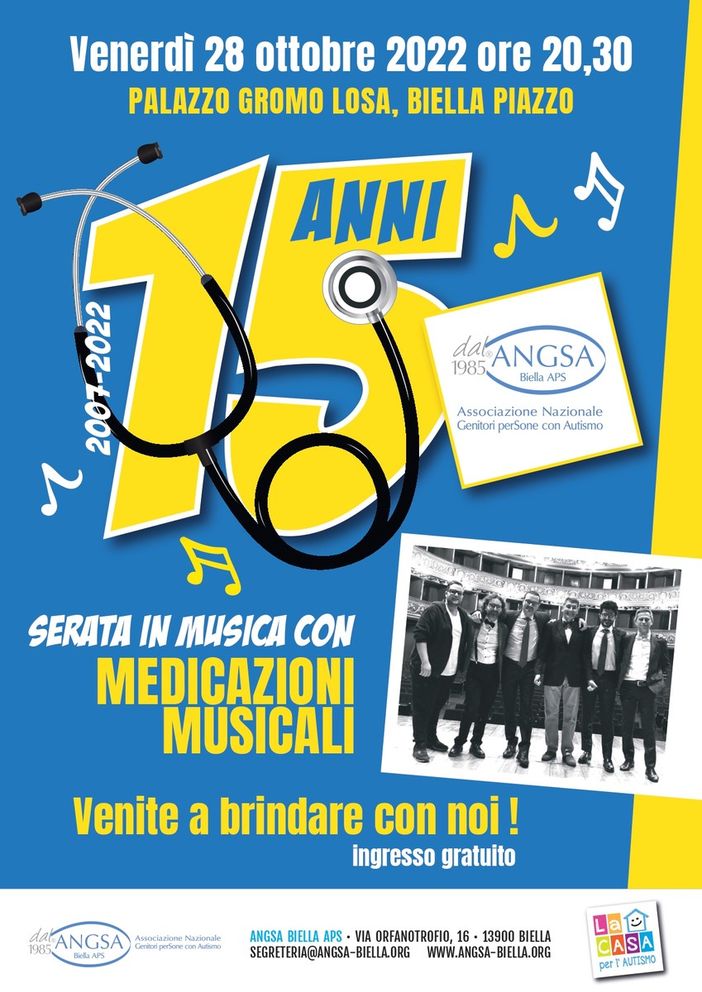Auguri Angsa Biella con  "Medicazioni Musicali"