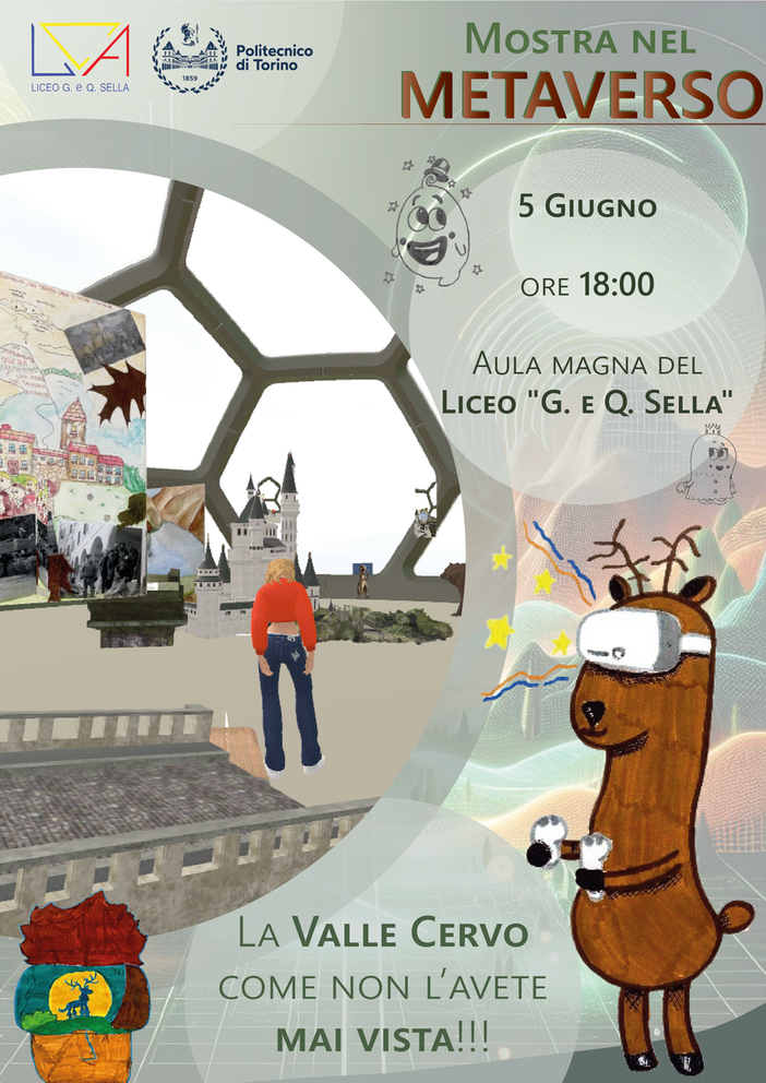 Al Liceo Sella si scopre la Valle Cervo attraverso la mostra “La conoscenza dei luoghi attraverso il metaverso”