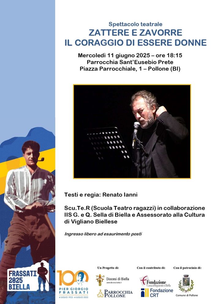 “Zattere e Zavorre”: a Pollone uno spettacolo per raccontare il coraggio delle donne.