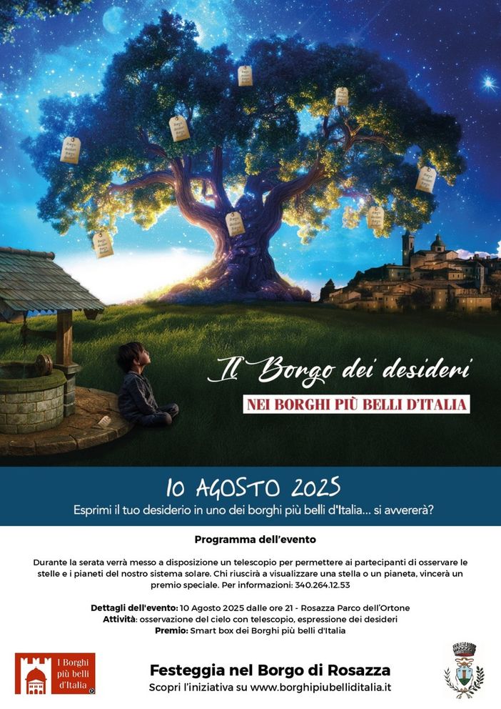 Rosazza, 10 agosto 2025: "Notte dei Desideri" sotto le stelle Rosazza, 10 agosto 2025: "Notte dei Desideri" sotto le stelle