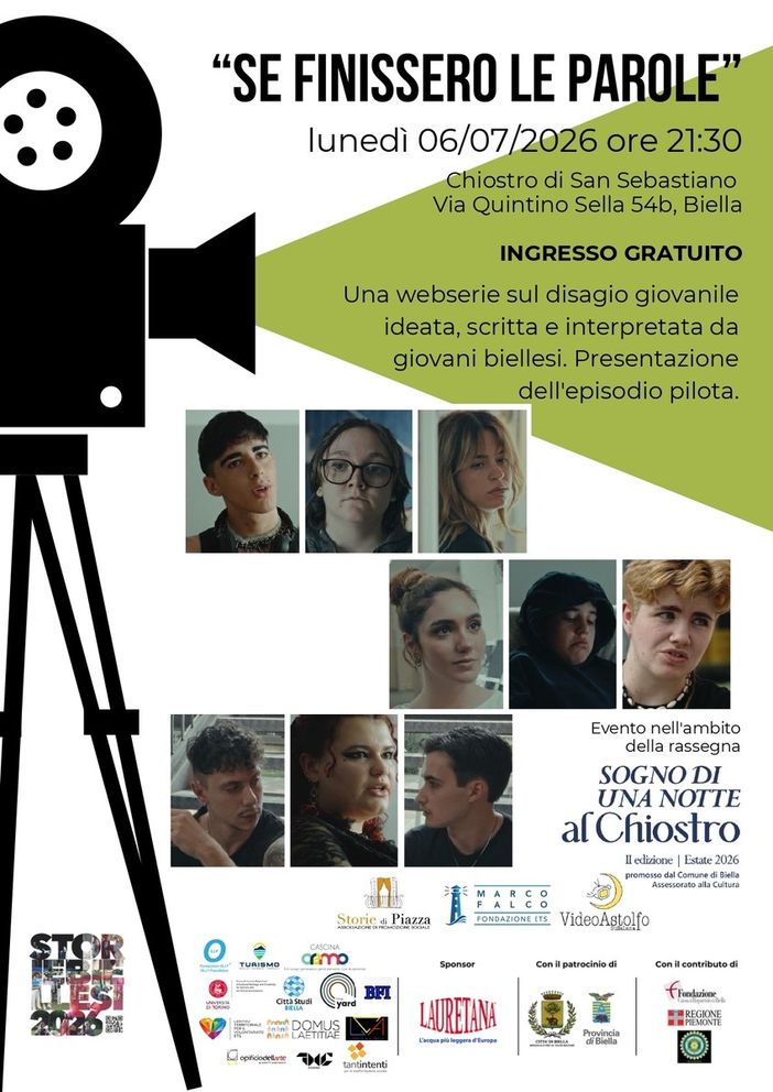 Il 6 luglio la presentazione della web-serie "Se finissero le parole" Il 6 luglio la presentazione della web-serie "Se finissero le parole"