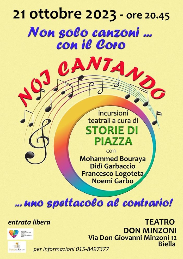 "Non solo canzoni" al teatro Don Minzoni a Biella