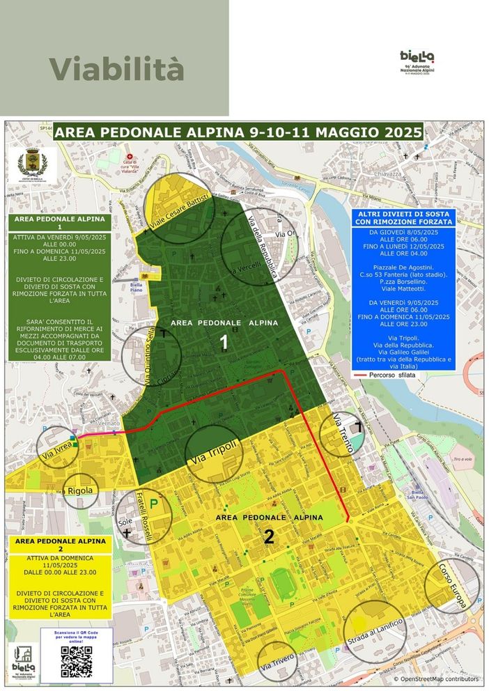 Adunata Alpini , richiesta posto auto zona alpina verde, richieste fino al 18 aprile