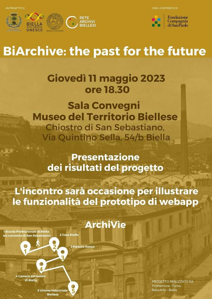 “BiArchive: the past for the future”, si chiude la fase operativa - Foto Comune di Biella
