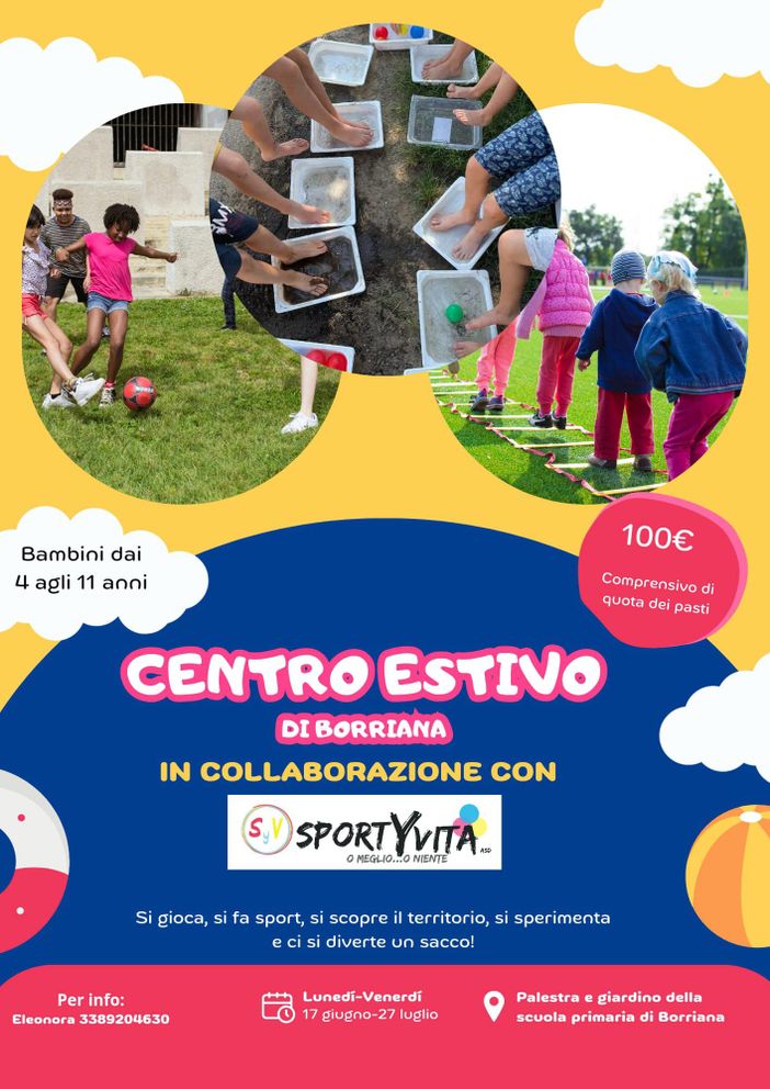 Borriana, dal 16 giugno via al centro estivo - Foto pagina  FB  Comune di Borriana