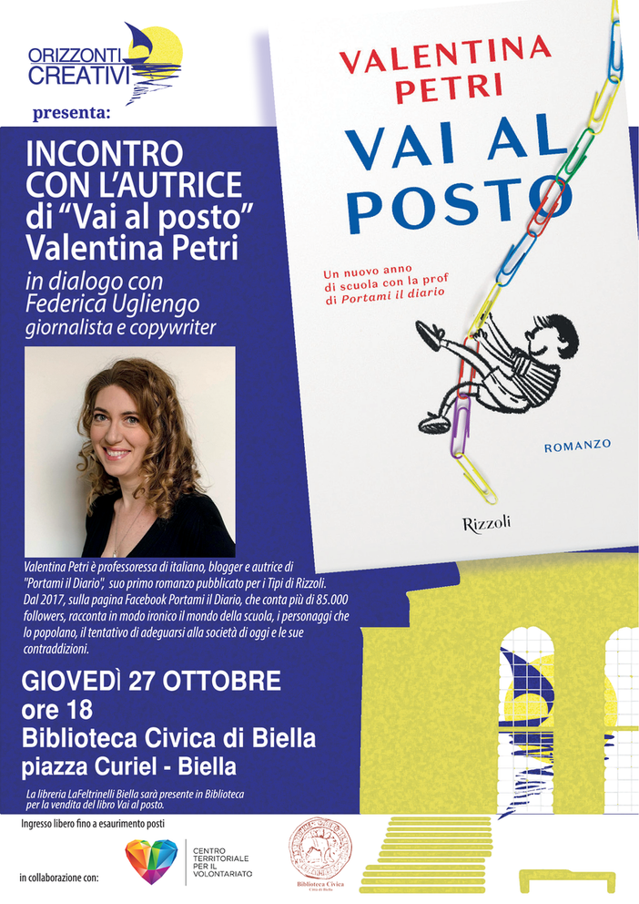 Alla biblioteca civica di Biella, "Vai al posto" di Valentina Petri