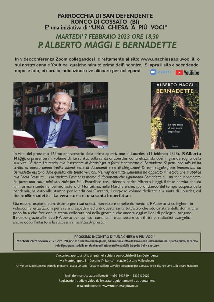 Una chiesa a più voci, Padre Alberto Maggi presenta il suo libro