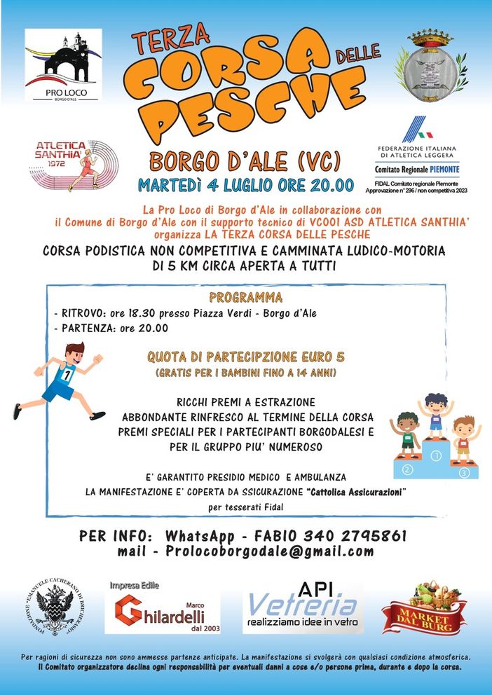 Borgo d’Ale, al via la Terza Corsa delle Pesche Borgo d’Ale, al via la Terza Corsa delle Pesche