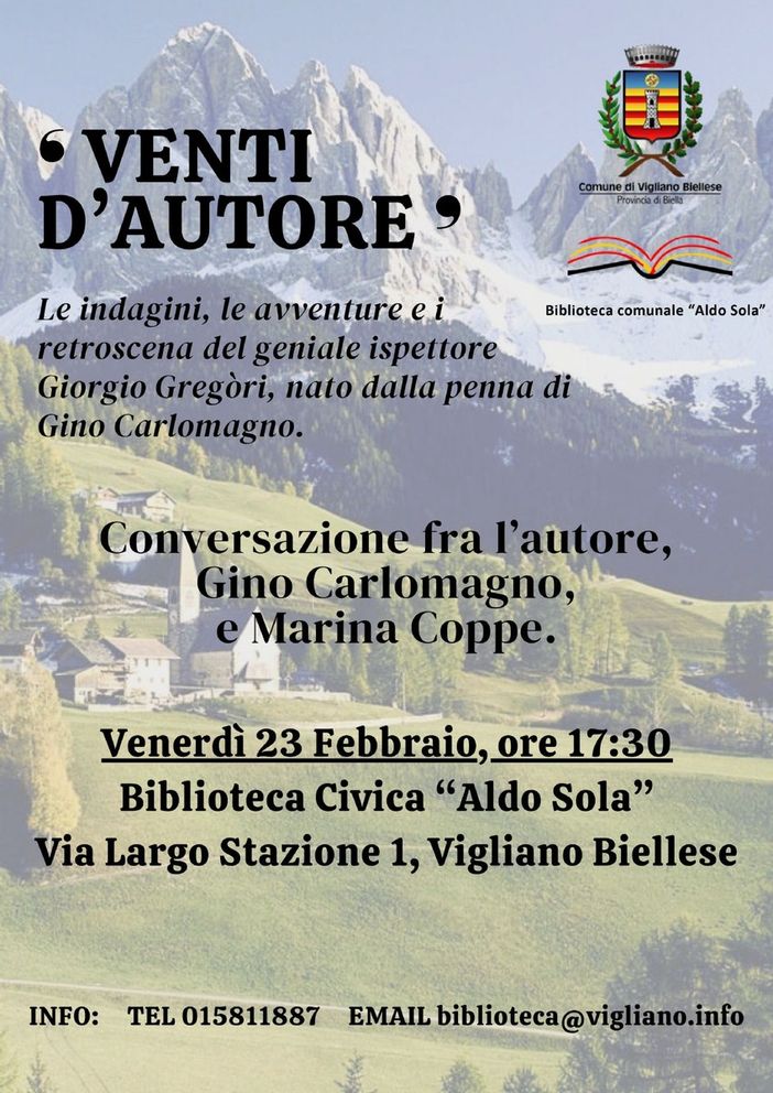 Vigliano, a "Venti d'autore" Gino Carlomagno Vigliano, a "Venti d'autore" Gino Carlomagno