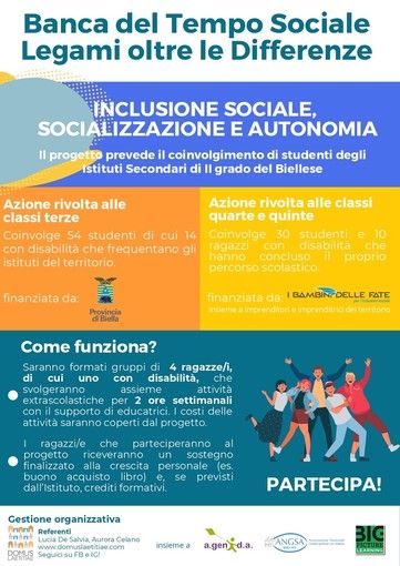 Legami oltre le differenze, a Biella il progetto sociale: “La banca che regala amicizia” - Immagine di repertorio.