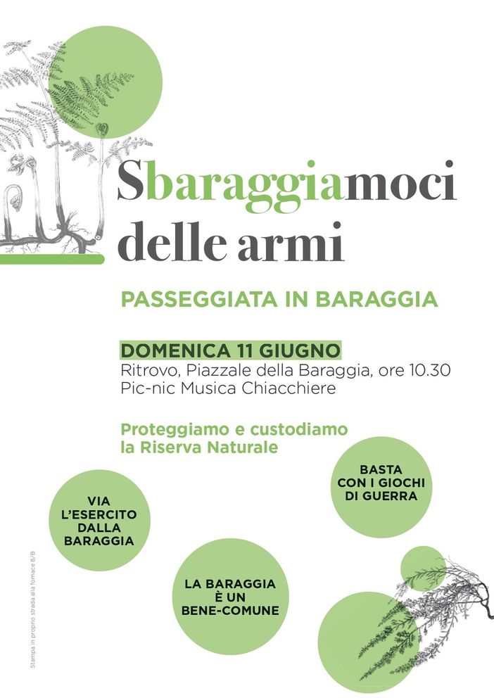 Una passeggiata in Baraggia con "Sbaraggiamoci delle armi"