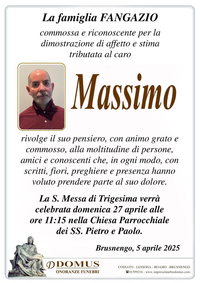 Massimo - Ringraziamenti