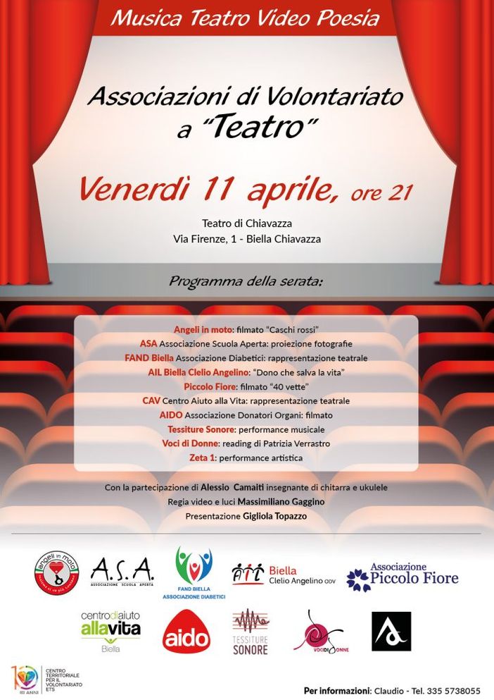 Associazioni di Volontariato a Teatro: una serata fra cultura e solidarietà.