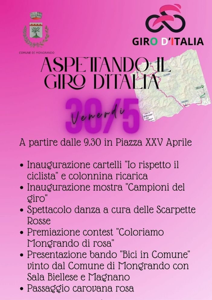 Mongrando aspetta il Giro tra spettacoli e cerimonie di inaugurazione