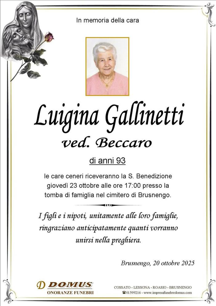 Luigina Gallinetti ved. Beccaro