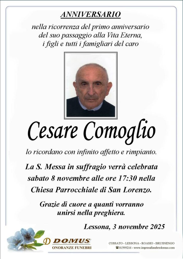 Cesare Comoglio - Anniversario