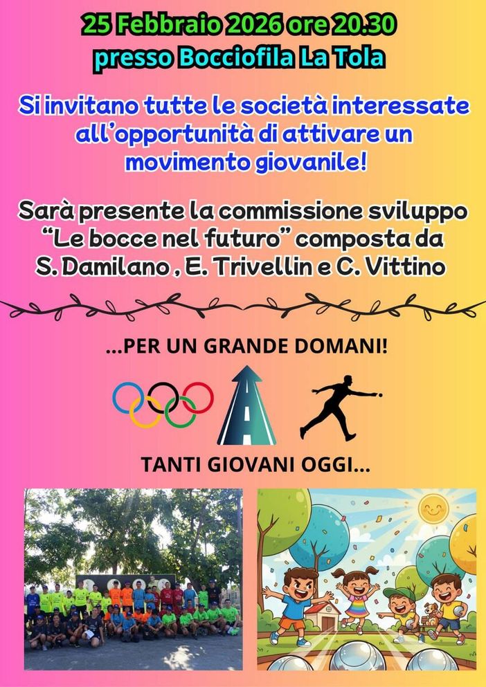 Bocce, focus sui giovani: a Chivasso la presentazione del progetto regionale