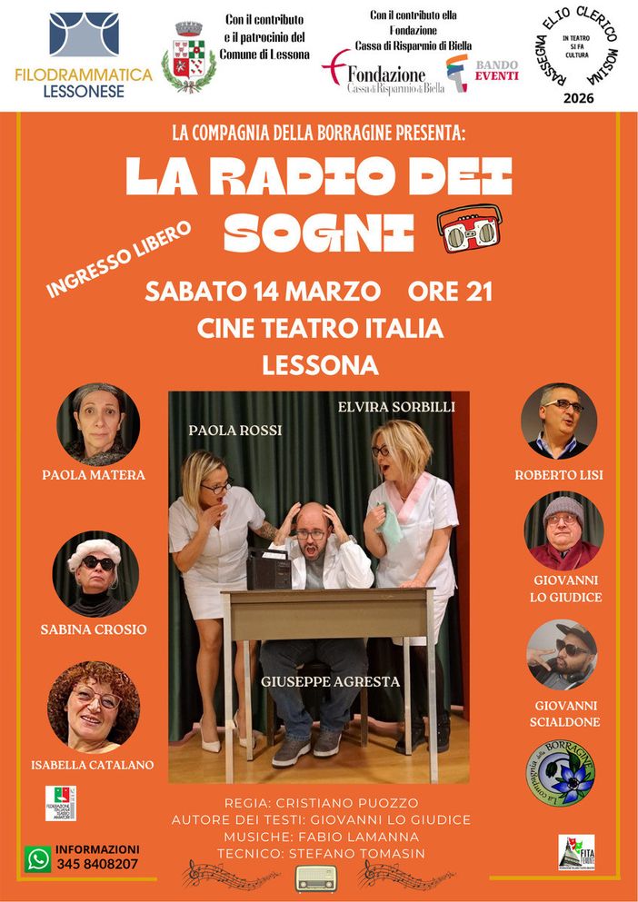 “La Radio dei Sogni” al Cine Teatro Italia: quinto appuntamento a Lessona