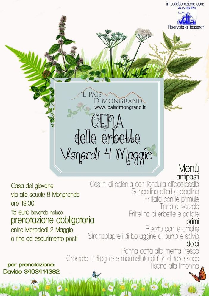 Mongrando: Conto alla rovescia per la Cena delle Erbette