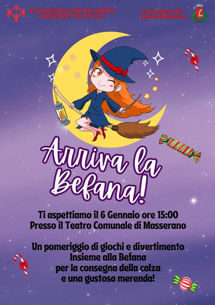 A Masserano “Arriva la Befana!”: la consegna della calza e una gustosa merenda.