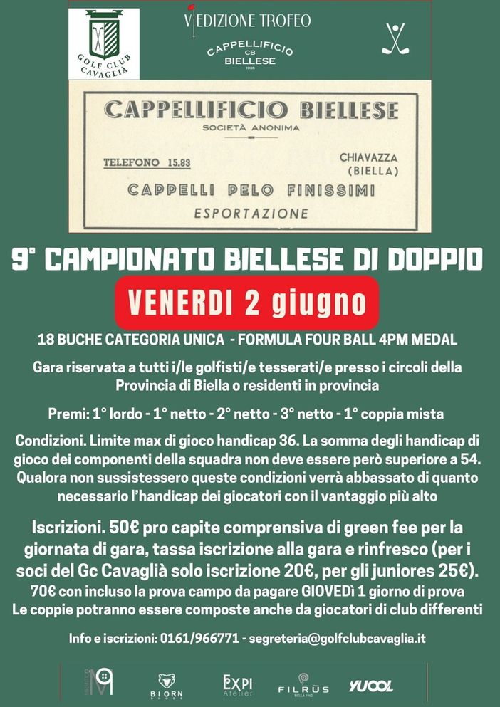 Campionato Biellese di doppio Trofeo Cappellificio Biellese 1935 Campionato Biellese di doppio Trofeo Cappellificio Biellese 1935