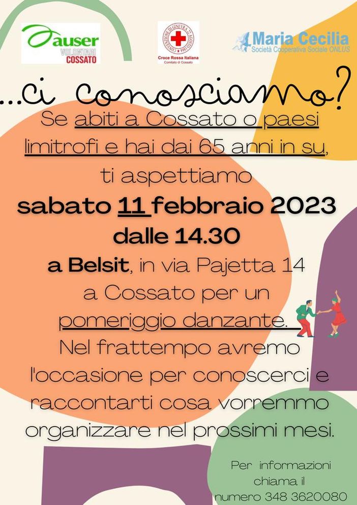 “Ci conosciamo?”, sabato pomeriggio danzante a Cossato - Foto Croce Rossa Cossato