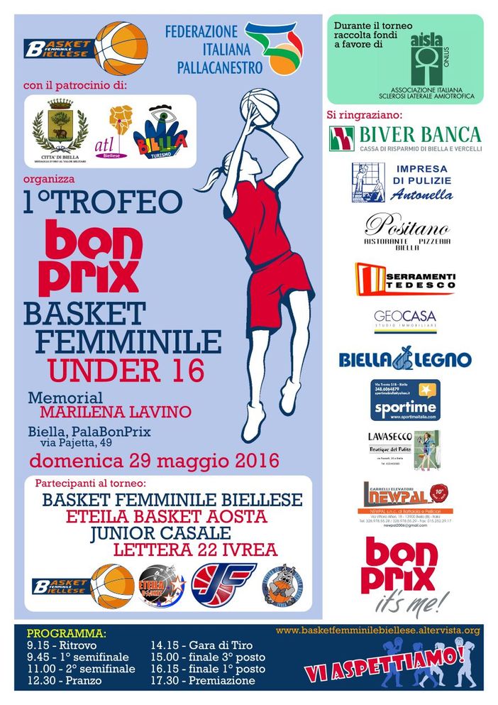 Basket: Per la prima volta un torneo in rosa a Biella