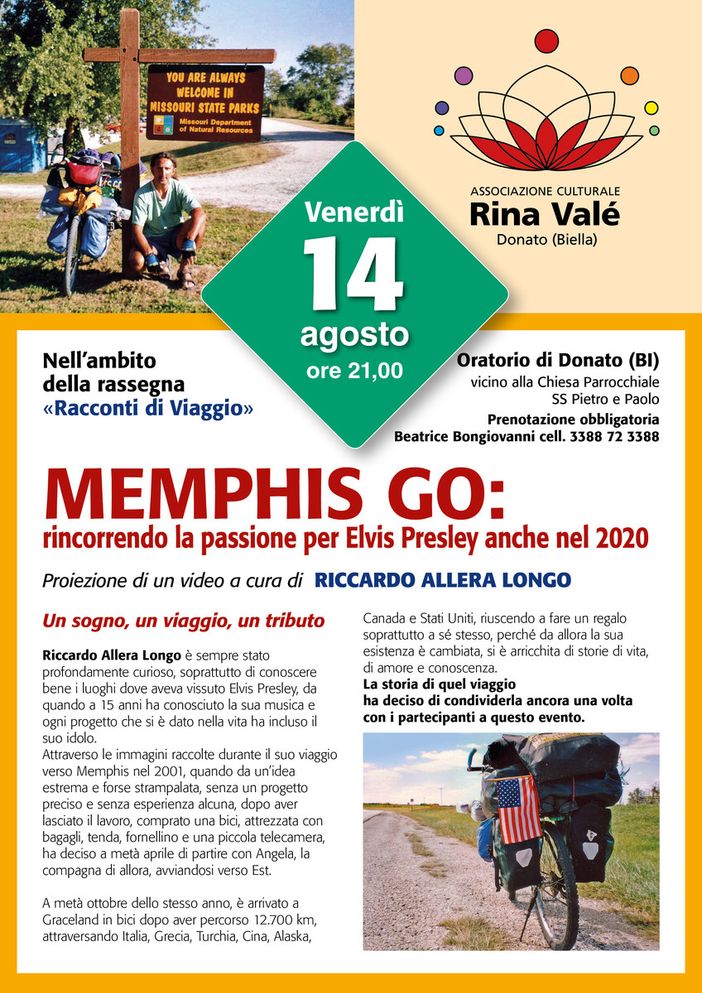 Il 14 Agosto a Donato - Memphis Go: rincorrendo la passione per Elvis Presley