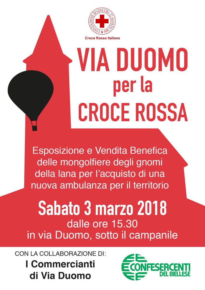 Il 3 marzo appuntamento con "Via Duomo per la Croce Rossa"