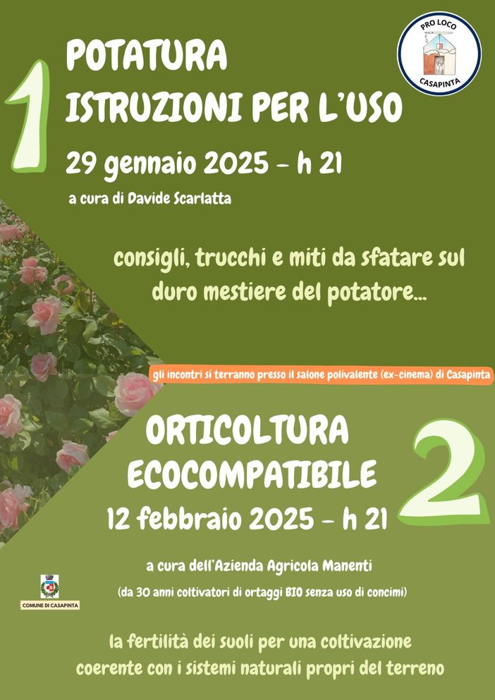 A Casapinta si parla di potatura e di orticoltura A Casapinta si parla di potatura e di orticoltura