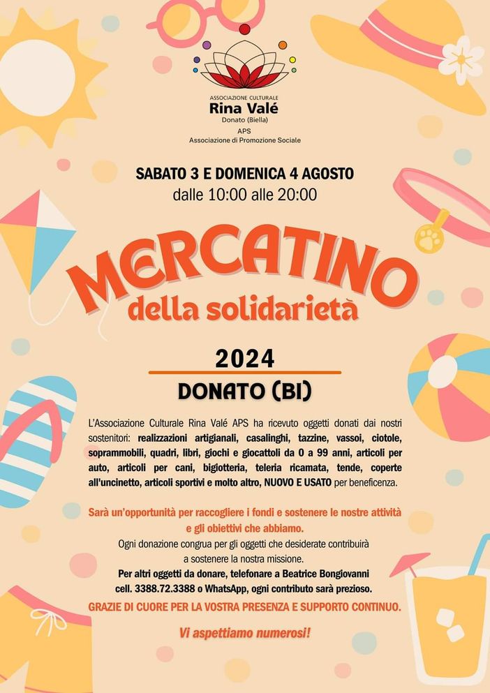 A Donato il Mercatino della Solidarietà, a sostegno delle attività benefiche.