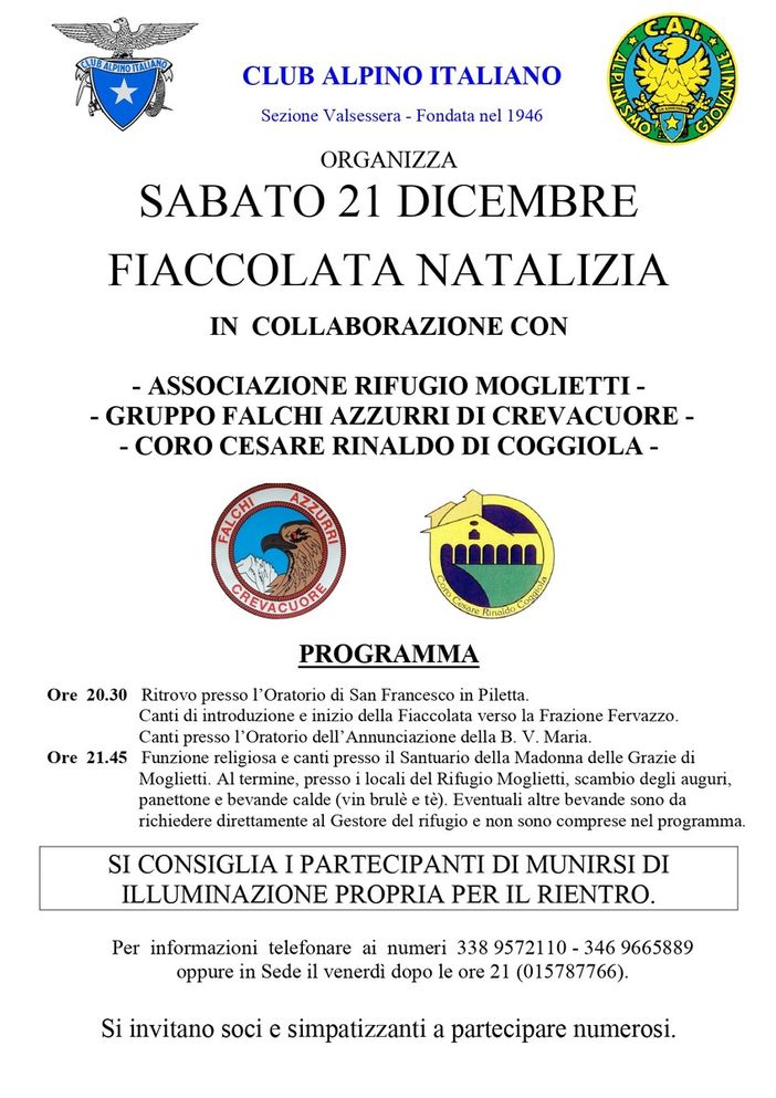 A Coggiola sabato la fiaccolata A Coggiola sabato la fiaccolata