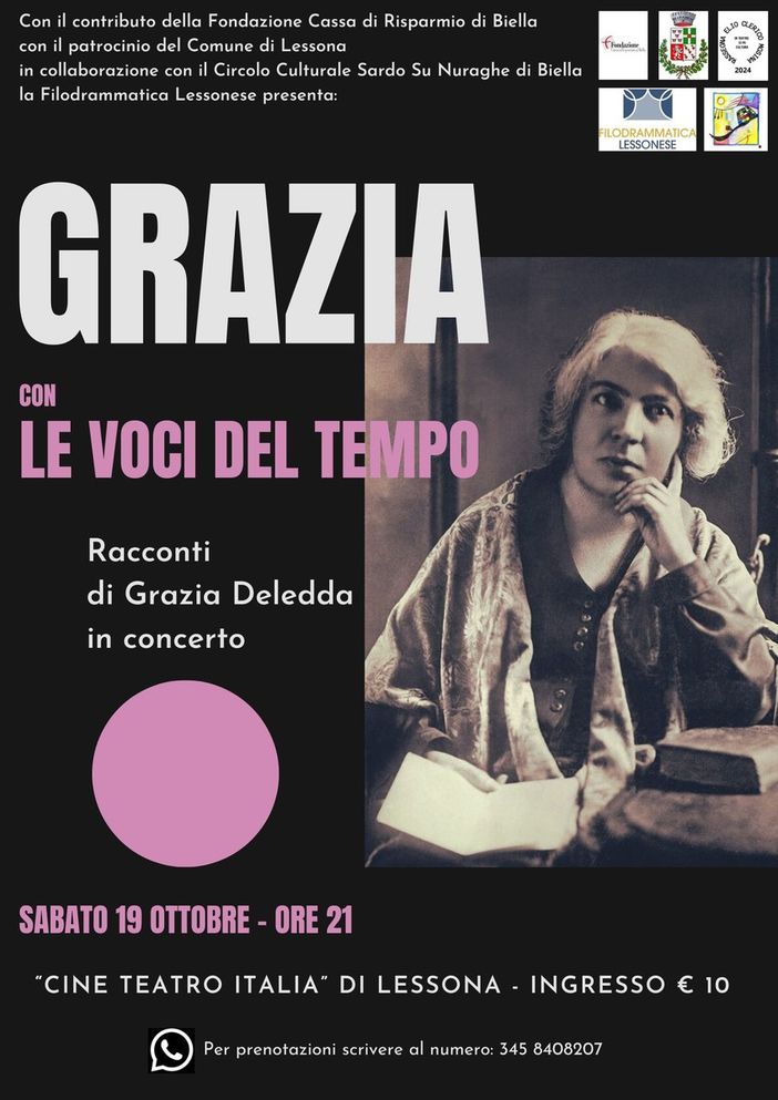 Lessona, "Le voci di un tempo": in concerto i racconti di Grazia Deledda.