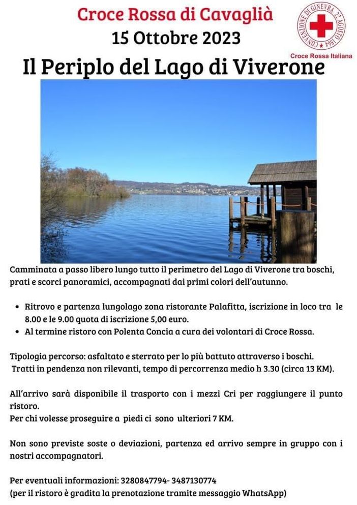 Il 15 ottobre c'è il Periplo del Lago di Viverone