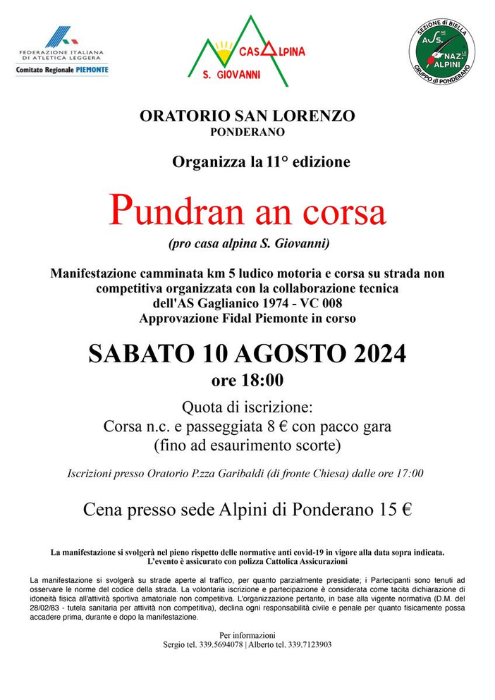 Le corse della settimana di newsbiella.it