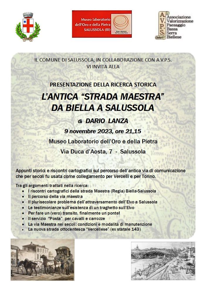 A Salussola si presenta "L'antica strada maestra da Salussola a Biella”