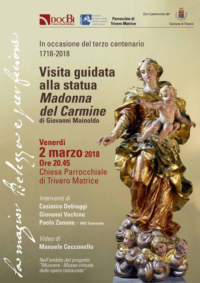 Trivero: Visita guidata alla statua Madonna del Carmine di Giovanni Mainoldo Trivero: Visita guidata alla statua Madonna del Carmine di Giovanni Mainoldo