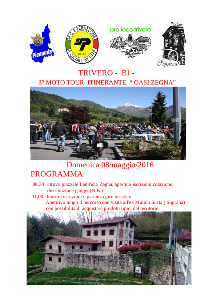 Tutto pronto per il Moto Tour Oasi Zegna